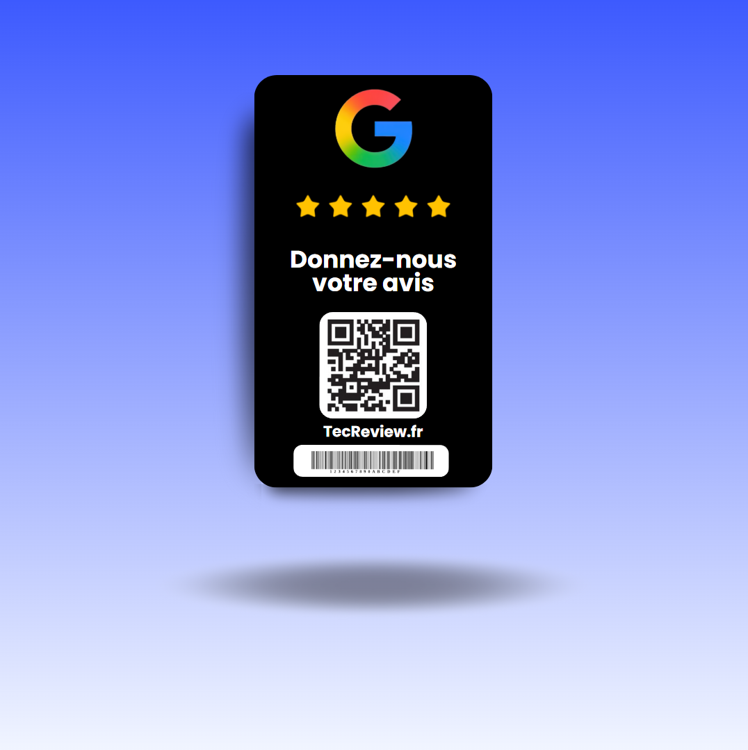 Carte Avis Google Noir