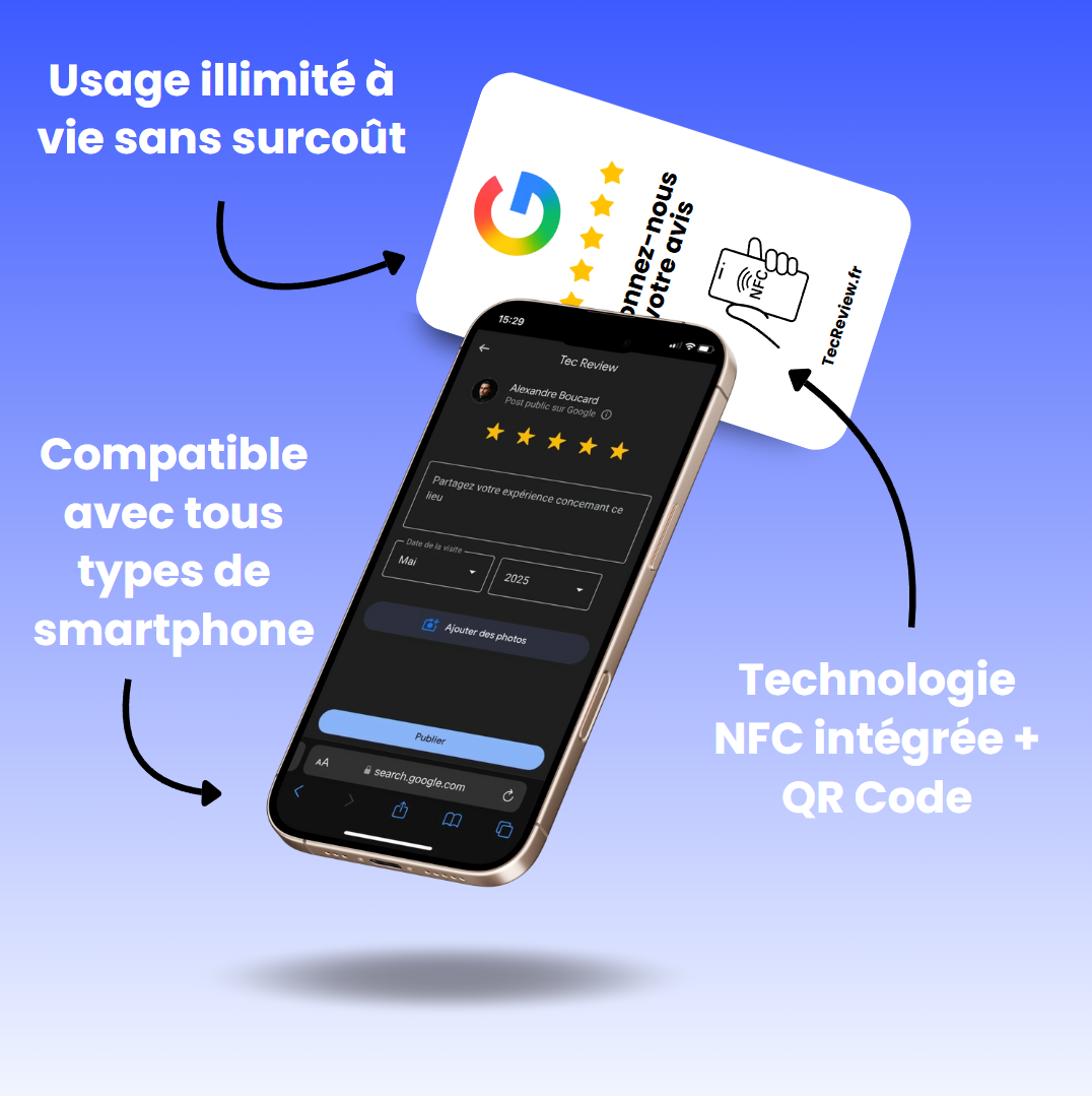 Carte Avis Google Noir