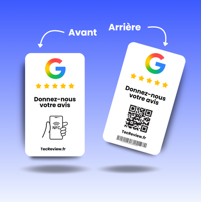 Carte Avis Google Blanc