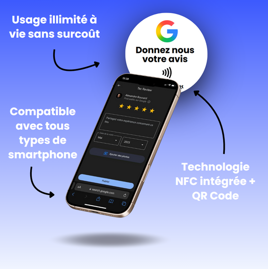 Stickers Avis Google Noir