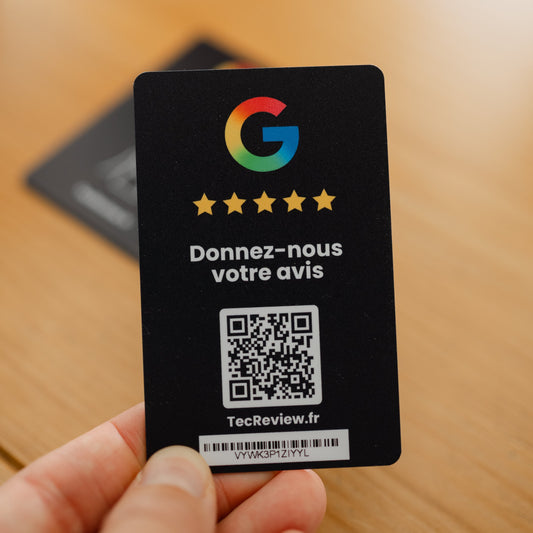 Carte Avis Google Noir